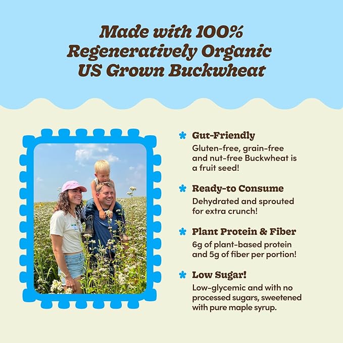 Clusterbucks Superfood Clusters – Grain-Free, Keto-Friendly Granola with Regeneratively Grown Sprouted Buckwheat– Gluten-Free, Low-Carb, Organic Healthy Snack (6 Ounce (Pack of 3), Blueberry Crisp)