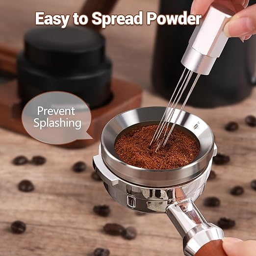 54mm Espresso Dosing Funnel, 304 Stainless Steel Coffee Dosing Ring, Portafilter Funnel with 6 Magnetic, Barista Tools Compatible with Breville 54mm Portafilter