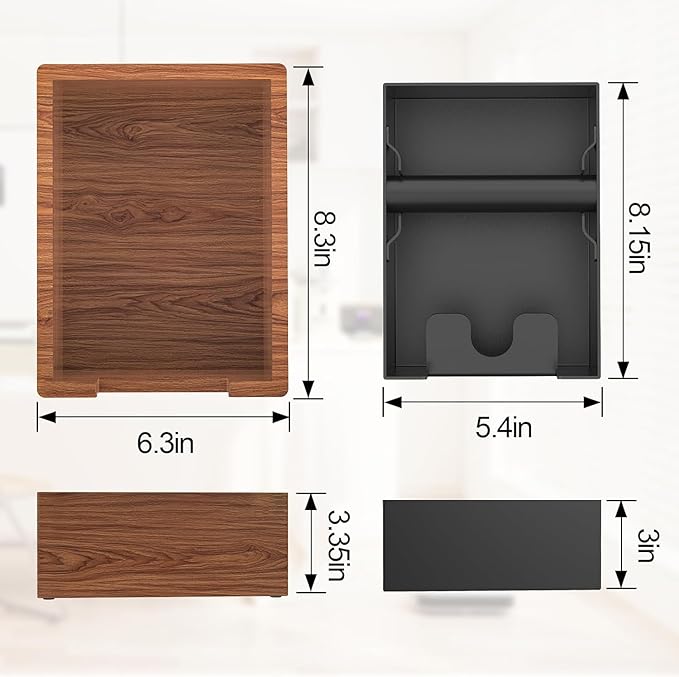 Espresso Knock Box, Coffee Knock Box with Durable Knock Bar and Non-Slip Base, Knock Box for Machine Accessories (Wooden Base)
