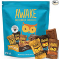 AWAKE - Caffeinated Chocolate Bites - 50mg Caffeine - Variety Pack (3 Flavors), 50 Bites - Peanut Butter, Milk, & Caramel - Energy Bites - Coffee Alternative - Fairtrade, Gluten Free, Non GMO - 0.48oz