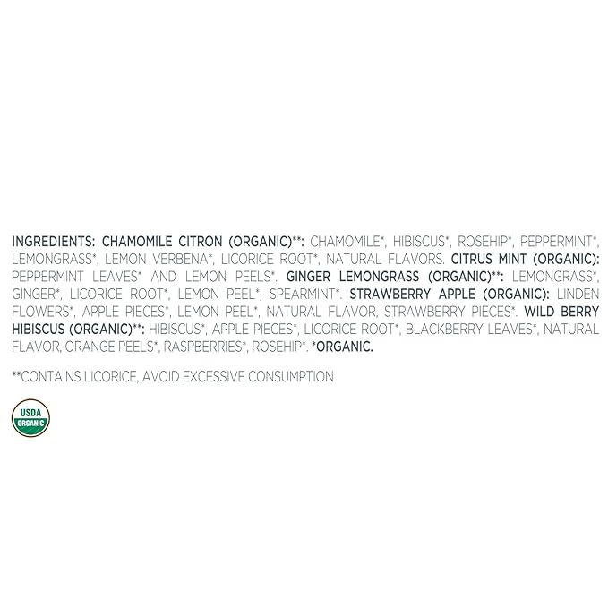 Tea Forte Herbal Tea Assortment Single Steeps Loose Leaf Premium Tea Gift Set Sampler, 15 Count 3 of Each Assorted Blends, Pre-Portioned Single Serve Pouches, Steeps 12 oz