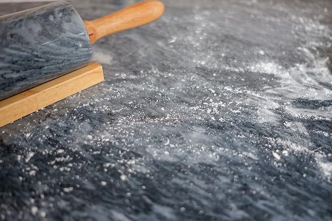 JEmarble Pastry Board 16x24 inch(Gray) with Non-Slip Rubber Feets for Stability Perfect for Keep the Dough Cool and Chocolate Tempering(Premium Quality)