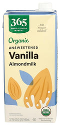 365 by Whole Foods Market, Organic Unsweetened Vanilla Almond Milk, 32 Fl Oz