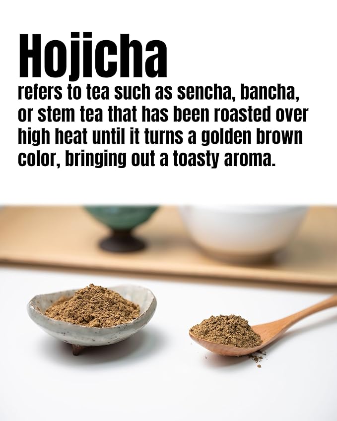 SUMIRE Hojicha Powder Rich Aroma from Kagoshima, Japan - Roasted Flavor, Caffeine-Light, Fine Texture, Easy Mix (Hojicha Powder)