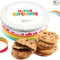 Happy Birthday Cookies Tin Chocolate Chip Gift Basket Tin Individually Wrapped Food Gift for Men Women Gourmet Kosher