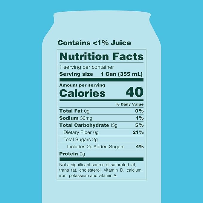 OLIPOP Prebiotic Soda Pop, Cream Soda, Pantry Pack Packed with Prebiotics, Fiber, and Botanicals, Gluten Free, Vegan, GMO Free, 12oz (12-Cans)