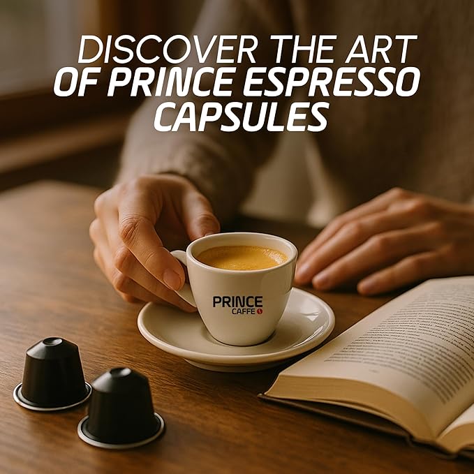 Prince Caffe Espresso Pods – Intensity 7, Medium-Dark Roast, The Espresso Coffee Pods Are Compatible with Nespresso Original Line Machines, 30 Count (3 x 10 Capsules) Premium Quality Coffee Capsules.