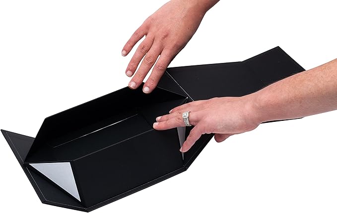 Prime Line Packaging Christmas Gift Boxes, Holiday Gift Boxes with Lids for Presents, Mini Black Gift Box for Small Business, Birthdays, Weddings, Jewelry Storage, Bulk, 6x6x3, 15 Pack