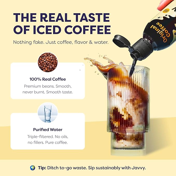 Javvy Coffee Concentrate - Cold Brew Coffee, Perfect for Hot or Iced Instant Coffees, Hot Drinks, Cold Brew Concentrate - Original & Mocha