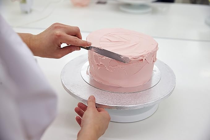 Professional Cake Decorating Tools - Stainless Steel 6.5" Offset Cake Spatula - Icing Spatulas with Wood Handle (6.5 inch)