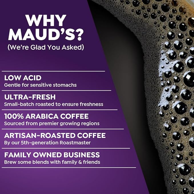 Maud's Half Caff Coffee Pods, 100 ct, Medium Roast Coffee in Recyclable Single Serve Pods – 100% Arabica Coffee, Compatible with Keurig K Cups Maker
