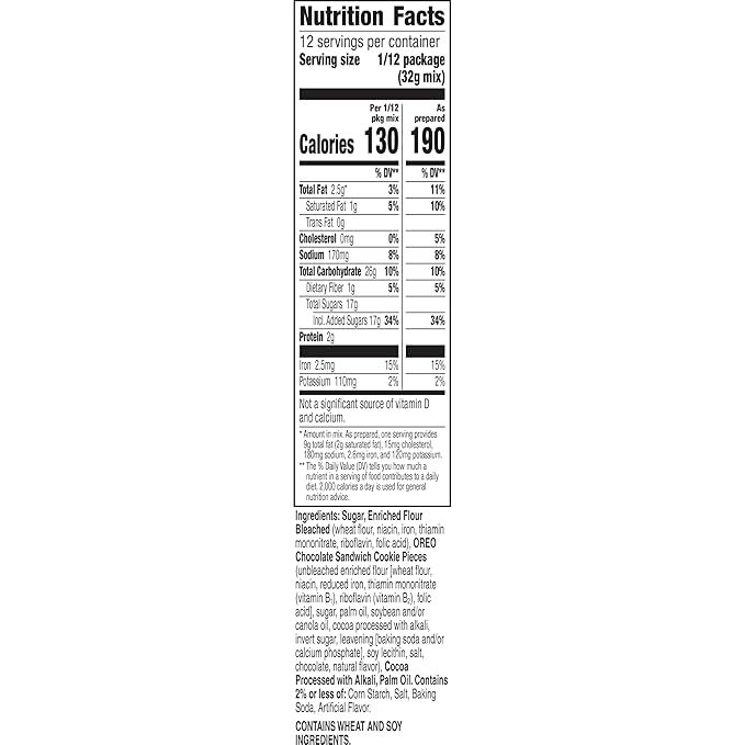 Betty Crocker OREO Brownie Mix, OREO Brownie Mix Topped With OREO Cookie Pieces, 13.6 oz