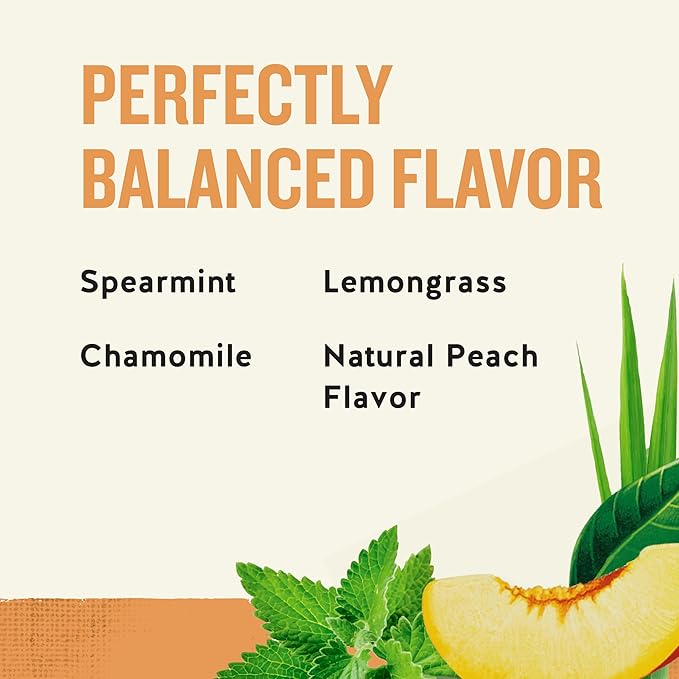 Celestial Seasonings Sleepytime Herbal Tea, Peach, Caffeine Free Sleep Tea, 20 Tea Bags Per Box (Pack of 6)