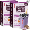 Pocas Bubble Tea Kit, Taro 2-Pack – Instant Milk Tea Powder with Authentic Tapioca Pearls for Instant Bubble Tea, 10 Kits