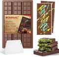 Chocolate Bar Mold,Dubai Chocolate Molds and Scraper for Stuffed Bar,Deep Large and Thick Chocolate Candy Bar Mold for Filling Knafeh Pistachio Kit