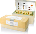 Tea Forte Tea Sampler Presentation Box, 20 Assorted Handcrafted Pyramid Tea Infuser Bags, Tea Tasting Assortment: Black, White, Green, Herbal