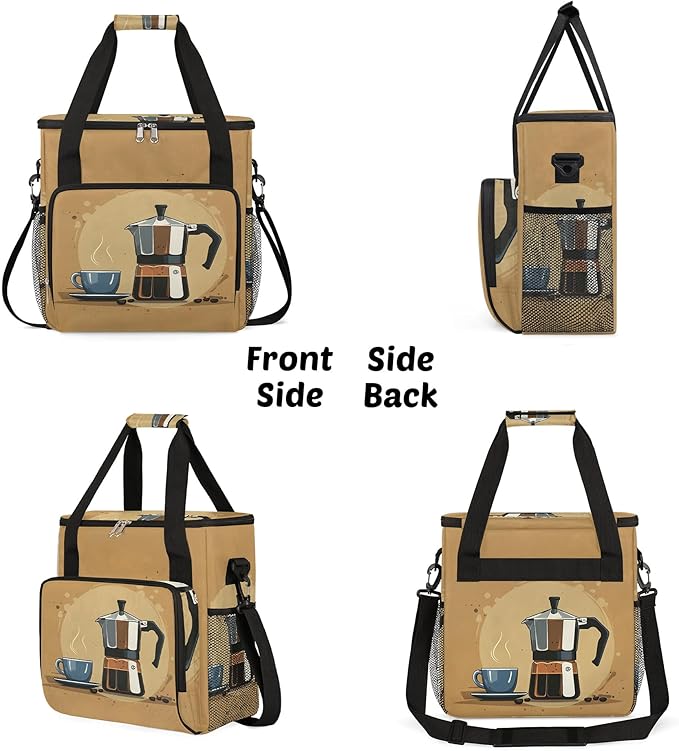 Travel Coffee Maker Carrying Bag Compatible with Keurig K-Mini or K-Mini Plus, Single Serve Coffee Maker Portable Storage Bag with Shoulder Strap(Bag Only)
