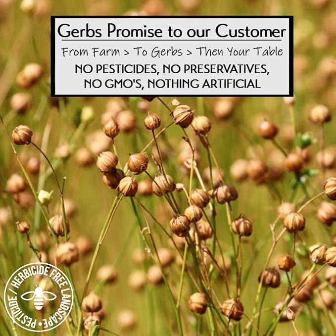 GERBS Flax Seed Meal 2 LBS. Premium Grade | Freshly Harvested & Packaged in Resealable Bulk Bag | Non-GMO, Keto & Paleo Cleared | Improves digestion & Relieves constipation | Gluten Peanut Free