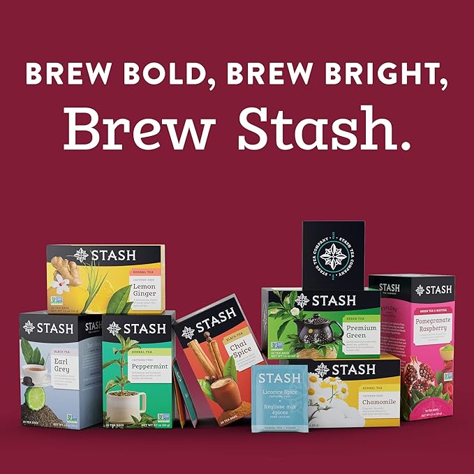 Stash Tea Cinnamon Apple Chamomile Herbal Tea - Naturally Caffeine Free, Non-GMO Project Verified Premium Tea with No Artificial Ingredients, 20 Count (Pack of 6) - 120 Bags Total