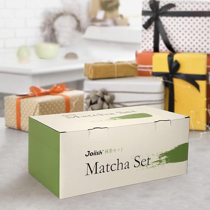 10-Pcs Matcha Kit Set, Whisk and Bowl with Spout & Measuring Spoon, Japanese Tea Making Tools, Charcoal Grey