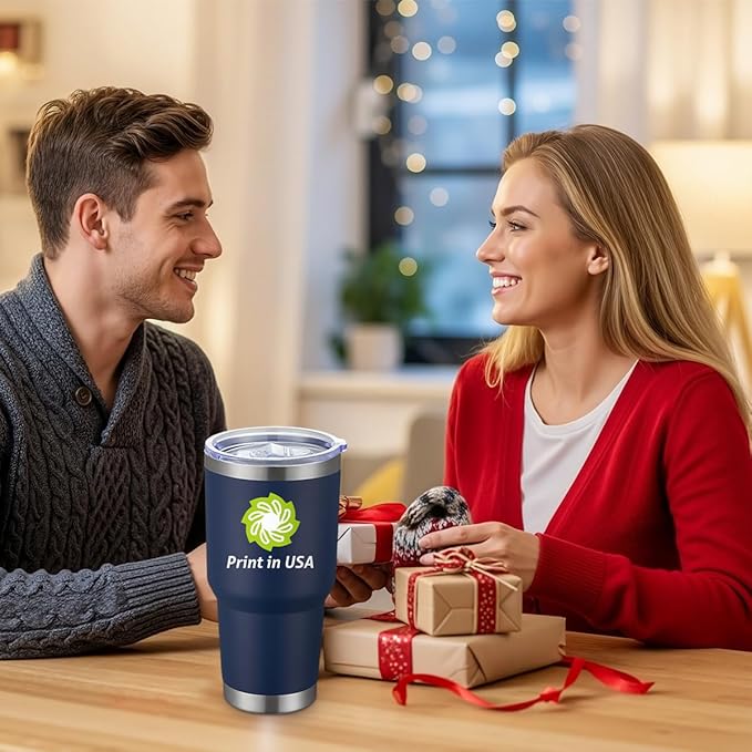 Personalized Tumbler with Pictures Text Logo,Print in USA,30oz Custom Coffee Tumbler with Lid & Straw,Double-layer Stainless Steel Custom Insulated Tumbler,Personalized Gifts As Birthday,Christmas