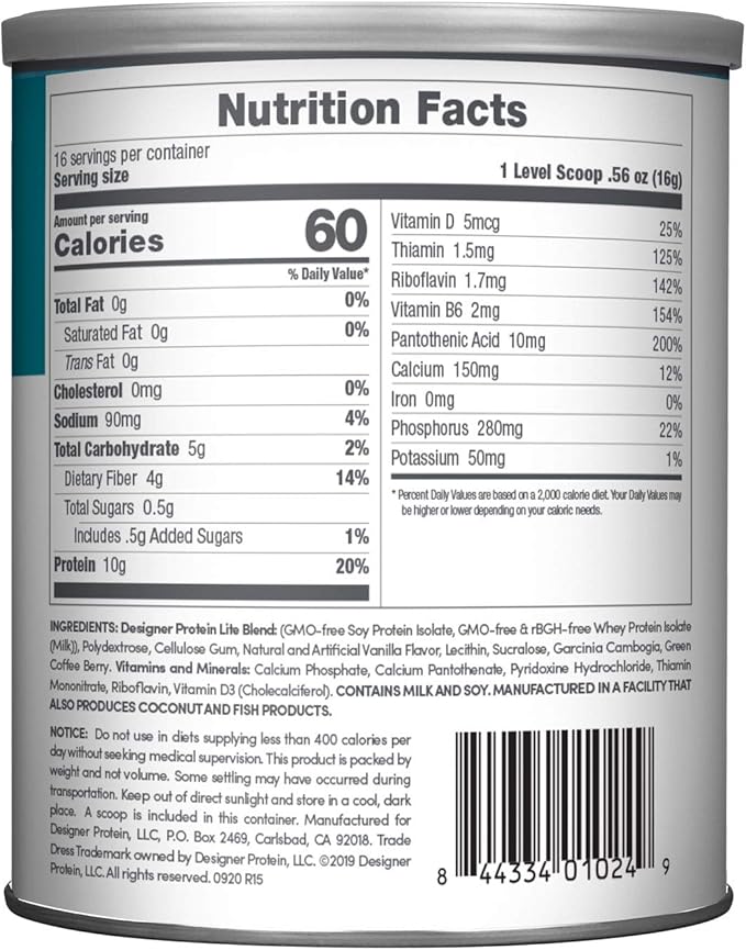 Designer Wellness, Designer Lite, Low Calorie Natural Protein, Prebiotic Fiber, Key Vitamins & Minerals, Vanilla Cupcake and Chocolate Cookies & Cream Bundle