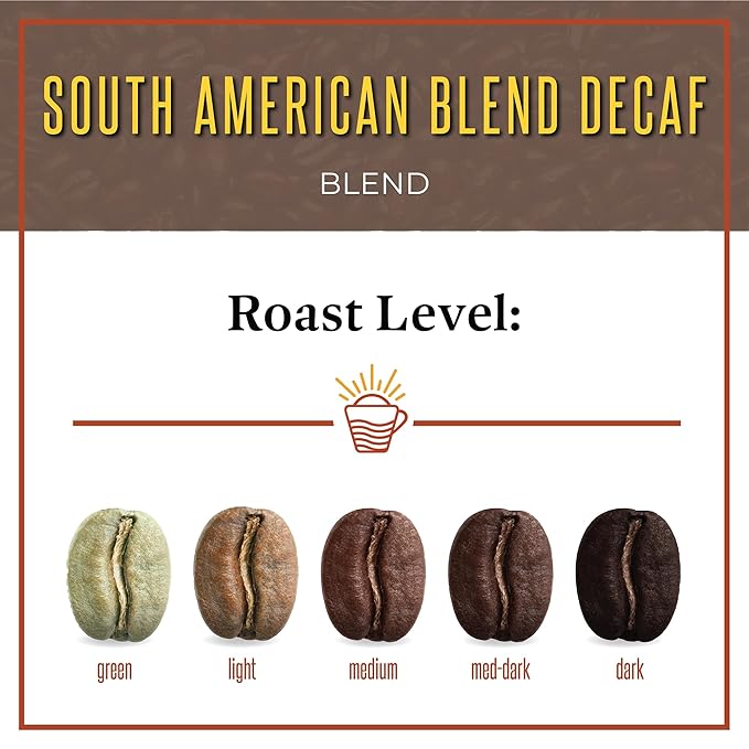 San Diego Coffee DECAF South American Blend, Medium Roast, Whole Bean Coffee, 16-Ounce Bags (Pack of 2) Café en grano tostado descafeinado