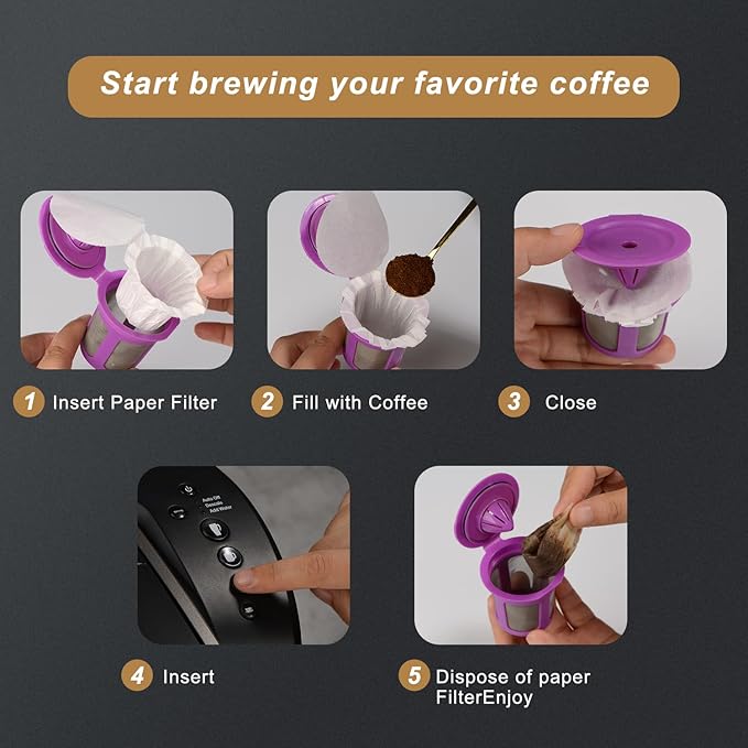Pro Mael Disposable K Cup Filters with Lid, Coffee Filter Paper for Keurig Brewers Single Serve 1.0 and 2.0, Use with Reusable K Cup Pods, White (100-Count)