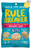 Rule Breaker Vegan & Gluten-Free Cookies | Birthday Cake Bites | Plant-Based, Dairy, Nut, Soy, Allergen Free, Kosher | Soft-Baked School Snacks for Kids and Adults (Pack of 12)
