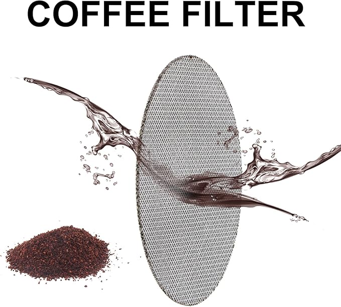 51mm Espresso Dosing Funnel and Puck Screen, Magnetic Espresso Coffee Dosing Ring, Reusable 1.7mm Thickness Espresso Puck Screen 316 Stainless Steel Fits 51mm Portafilter