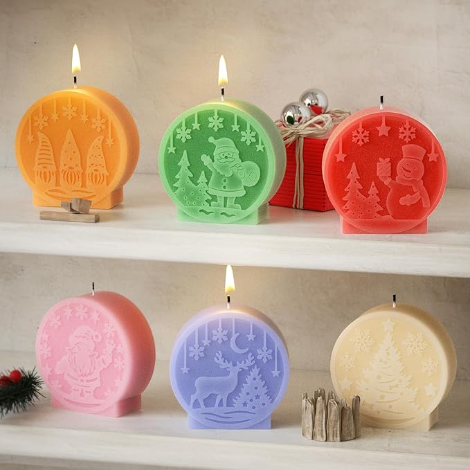 Silicone Santa Claus Mold - Silicone Resin Casting Molds for Candle & Resin & Soap Craft Supplies