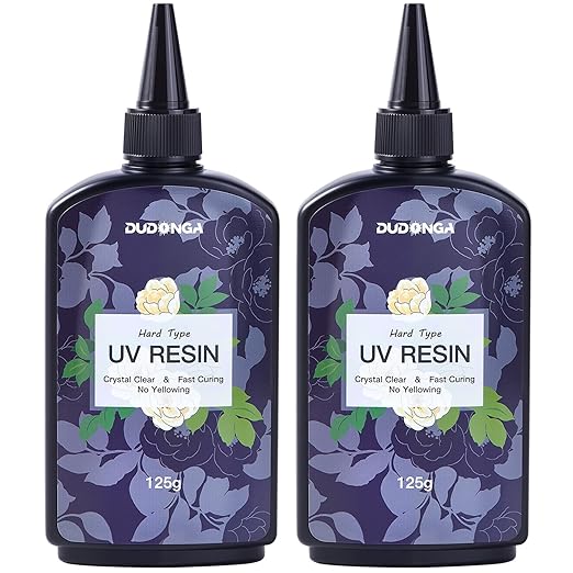 UV Resin 250g, DUDONGA Fast Curing Upgraded Crystal Clear Epoxy Resin Hard Type for Jewelry Making, Craft, DIY