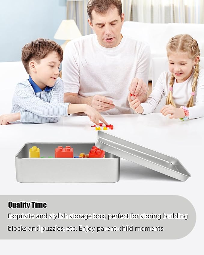 Metal Tins Box With Lid, 8 Pack Cookie Tins With Lids Tin Containers With Lids For Treats, Gifts, Favors, Candle And Crafts (4.2 x 2.75 x 2.36)