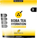 Boba Tea Hydration | Electrolyte Powder Drink Mix | Mango Green Tea | 1000mg Electrolytes, Vitamin C | 16 Stick Packets