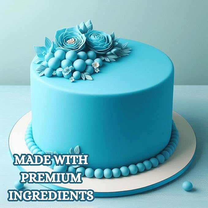 Confect Fondant for Christmas Cakes – Superhero Blue Fondant 8.8 oz | Chefs Choice for Cake Decorating, Sculpting & Holiday Baking | Vegan, Gluten-Free, Nut-Free, Palm Oil-Free – 8.8 Oz