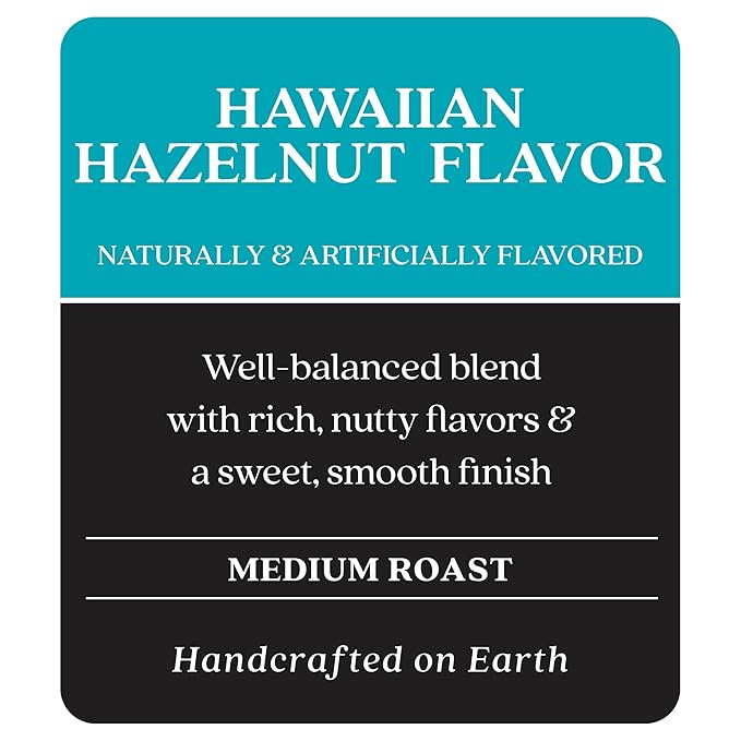 Copper Moon Single Serve Coffee Pods for Keurig K Cup Brewers (Hawaiian Hazelnut - Medium Roast) 12 Count