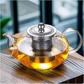 Glass Teapot with Infuser Clear Glass Tea Kettle 1000 ml Tea Pot for Stove Top, Loose Tea, Tea Maker Gift
