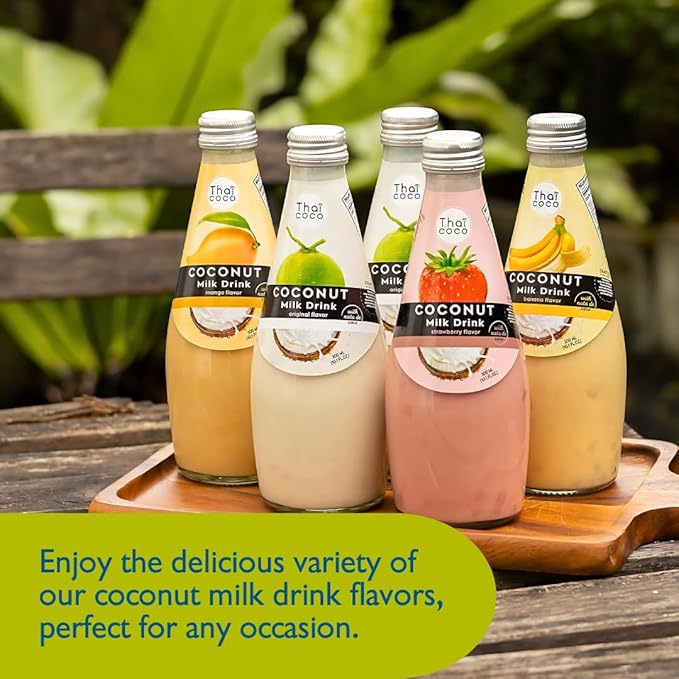 Thai Coco - Original Coconut Milk Drink with Nata De Coco - 9.8 fl. oz. 12 Pk