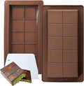 2 Pack Deep Dubai Chocolate Bar Molds, 1 Inch Silicone Chocolate Mold, Perfect for Homemade Chocolate Bar Pistachio with Scraper