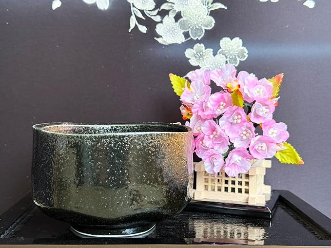Japanese Traditional Handcrafted Mino Matcha Chawan Tea Bowl Cup Ceremony Tableware Pottery (Kurosakin Kesho)