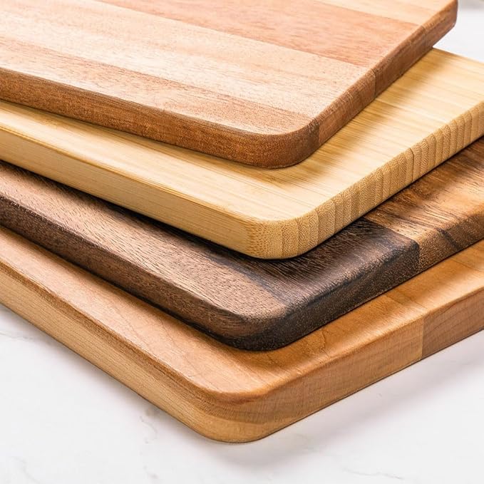callie Personalized Family Cutting Board, Wooden Engraved Cheese Food Serving Tray Platter with Grip Handle, Housewarming Gifts (S, M, L)
