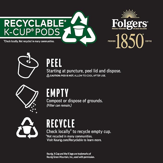 Folgers 1850 Trailblazer Medium-Dark Roast Coffee, 60 Keurig K-Cup Pods