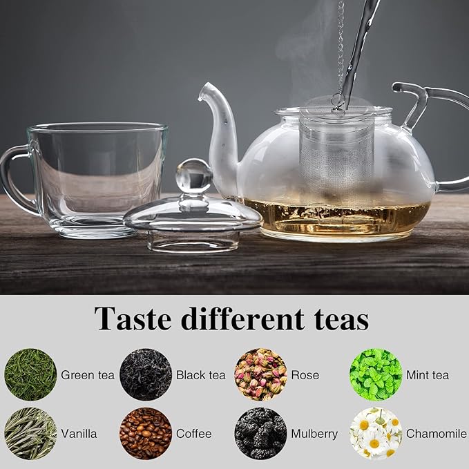 2 Pack Large Tea Strainers for Loose Tea, Tea Infusers for loose Tea Fine Mesh Stainless Tea Strainer Loose Leaf Tea Steeper for Black Tea, Spices and Seasonings