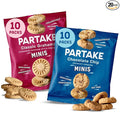 Gluten Free Partake Crunchy Chocolate Chip Cookies + Classic Graham Crackers Variety Pack - Vegan - Free From the Top 9 Allergens Including Dairy, Wheat, Soy, Eggs, & Peanuts - Non GMO - Safe School & Office Snack (20 Packs, 0.67 oz)