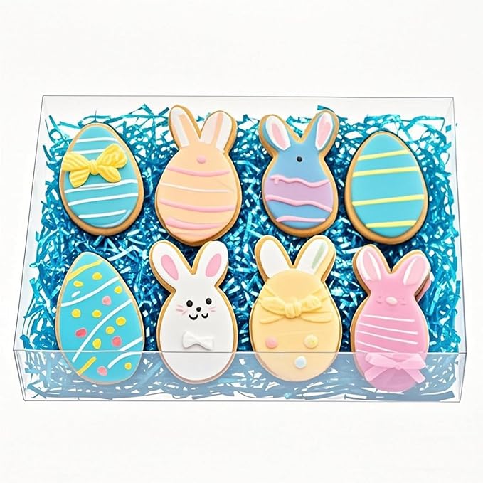 10PCS Clear Strawberry Boxes - 10x7x2 inches Cookie, Macaron & Treat Boxes for Party Favors