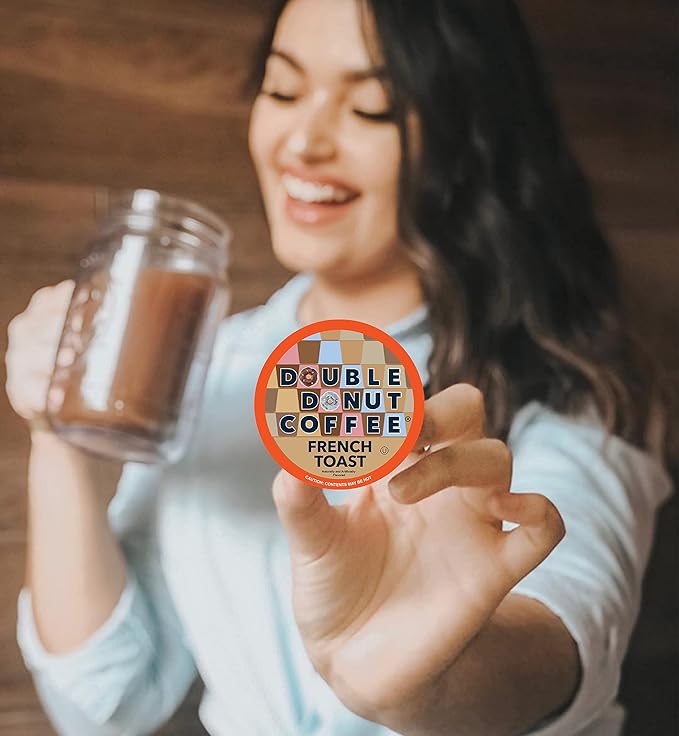 French Toast Flavored Coffee in Recyclable Single Serve Pods, French Toast Flavor for the Keurig K Cups Brewer, from Double Donuts, 24 Cups