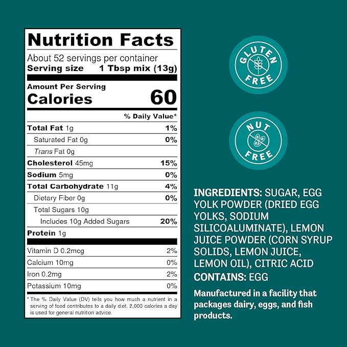 Judee's Lemon Curd and Mousse Mix, 1.5 lb - Gluten-Free and Nut-Free - Ideal Addition to Desserts and Baked Goods - With Easy-to-Follow Instructions – Made in USA