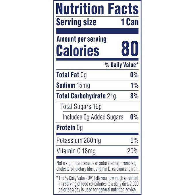 Ocean Spray 100% White Grapefruit Juice, 7.2 oz Cans (Pack of 24)
