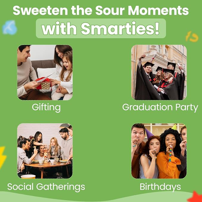 Smarties Candy Triple Variety Pack Rolls - Gluten Free Vegan Assorted Flavors, Tropical & X-Treme Sour Candy - Family Owned Company Since 1949 - Perfect Halloween Treat, Candy Bags - 5 oz (Pack of 3)