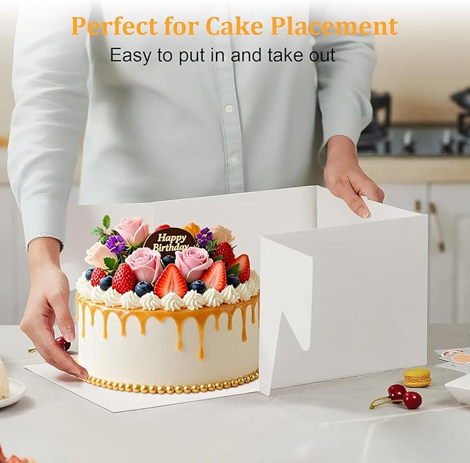 15 PCS Cake Boxes 12 Inch, 12x12x6 Inch Cake Box, 12 Inch Cake Box with Window, White Bakery Boxes, Large Baking Boxes, Cajas Para Pasteles, 12x12 Cake Boxes for Birthday, Wedding, Party, Business